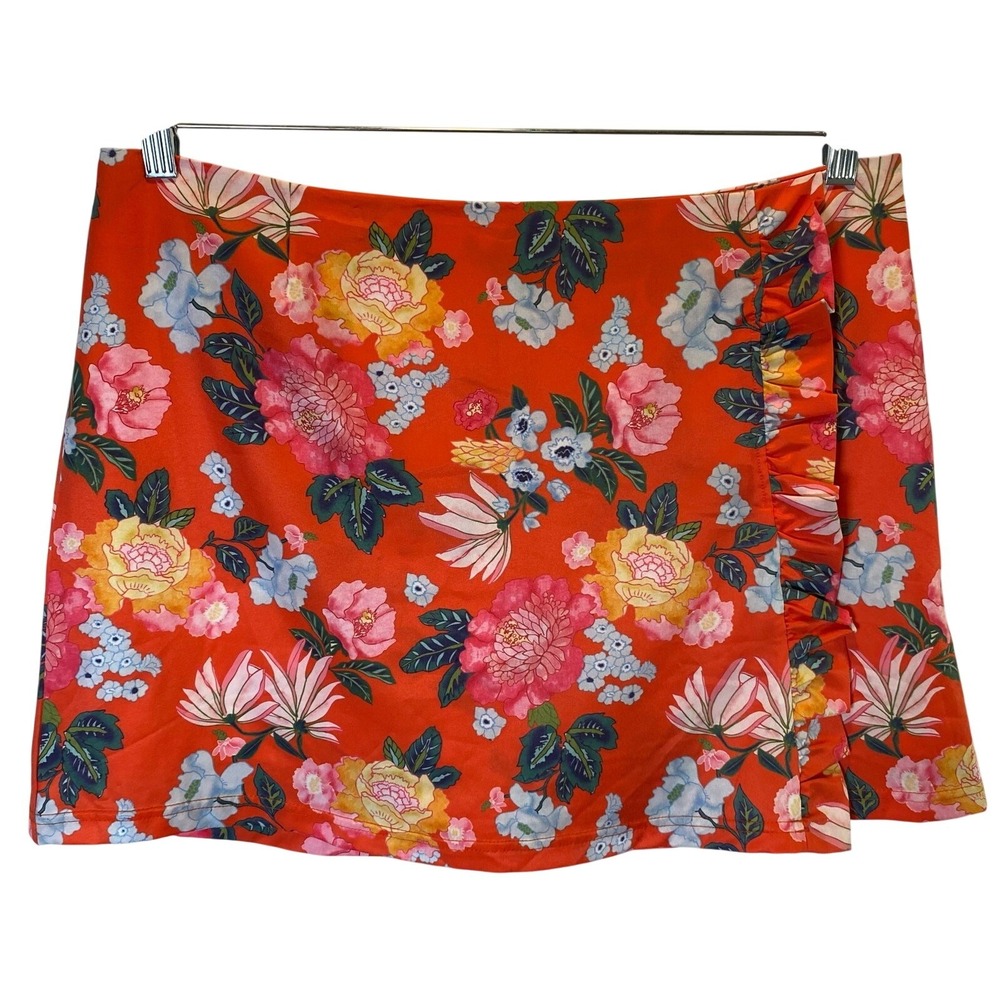 Smith & Quinn The Blaire Skort Women's Large Floral Ruffle Golf Skirt Preppy NWT